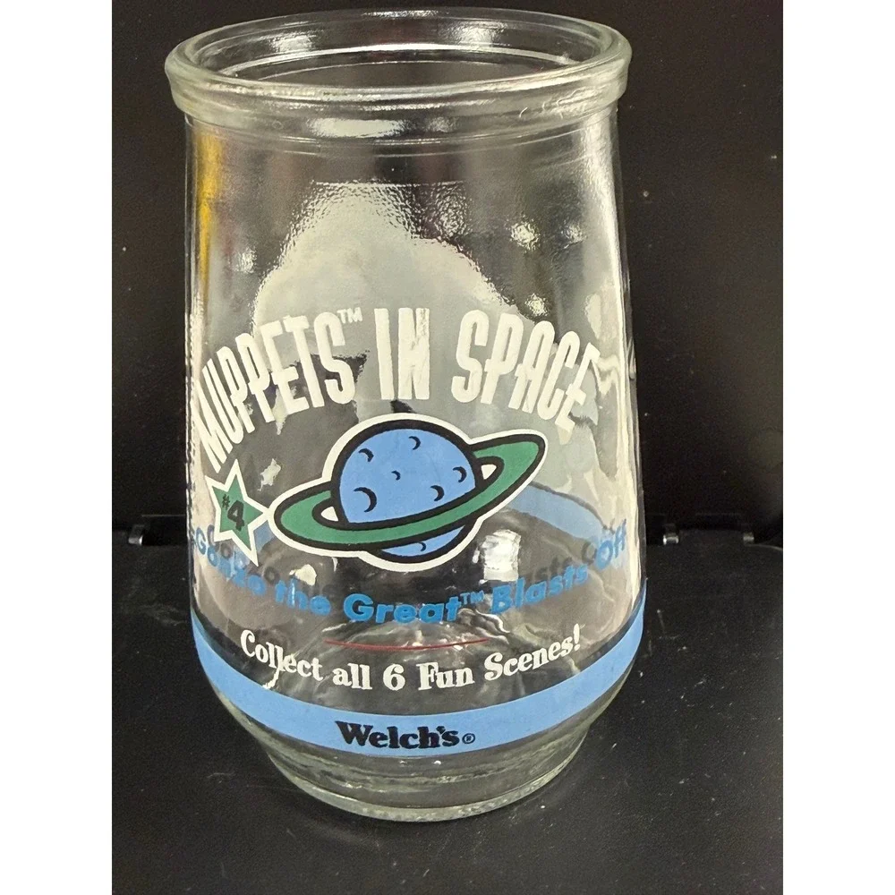 Welch's Muppets In Space Gonzo The Great Jelly Jar Glass #4 Vintage 1998 Henson